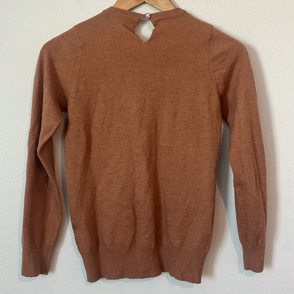 PRIMARK Brown Sweater with Embellished Neckline - Picture 3 of 4